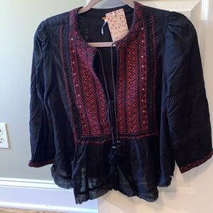 Free people linen blouse NWT